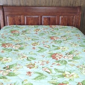 Waverly Opal Spring Queen Heavy 100% Cotton Floral Butterfly Cottage Comforter